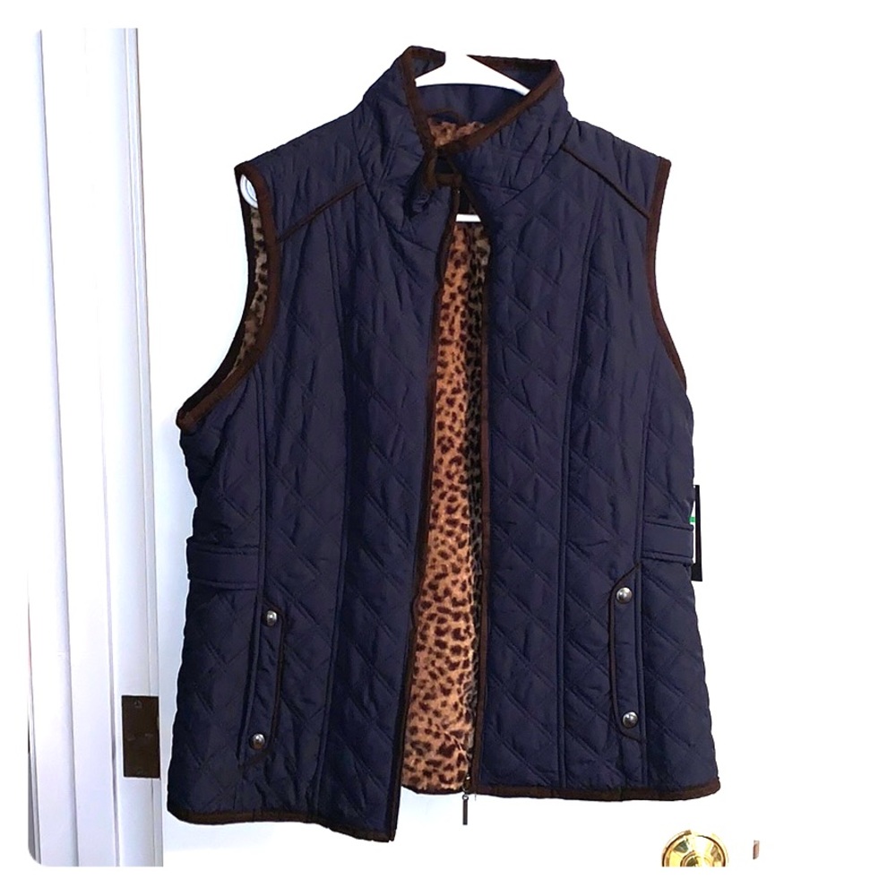 Dark denim winter vest